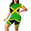 Short Women's Jamaica Flag Yoga Set