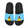 Saint Lucia Flag Women's Slide Sandals