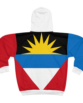 Antigua and Barbuda Flag Unisex Zip Hoodie
