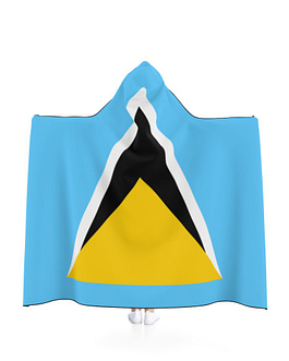Saint Lucia Flag Hooded Blanket