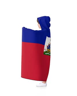 Haitian Flag Hooded Blanket