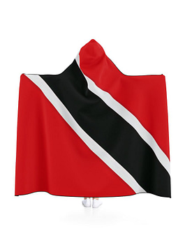 Trinbago Flag Hooded Blanket