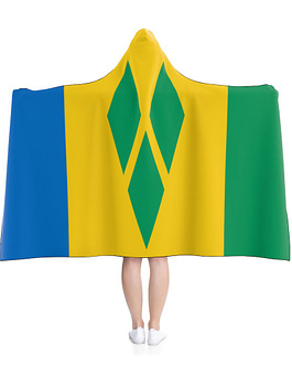St. Vincent & The Grenadines Flag Hooded Blanket