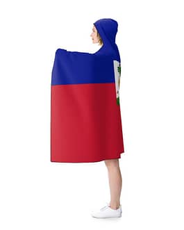 Haitian Flag Hooded Blanket