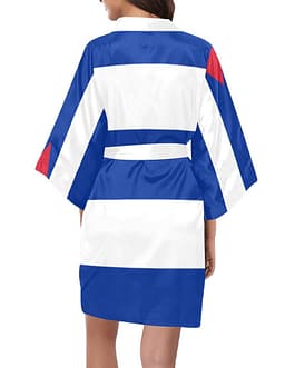 Cuba Flag Women’s Short Kimono Robe