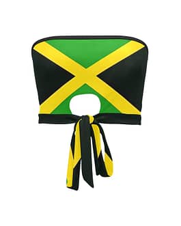 Jamaican Flag Women’s Tie Bandeau Top