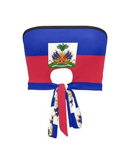 Haiti Flag Women’s Tie Bandeau Top