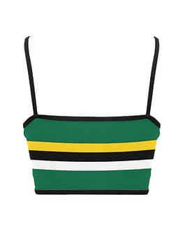 Dominica Flag Women’s Spaghetti Strap Crop Top