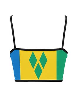 Saint Vincent & The Grenadines Flag Women’s Spaghetti Strap Crop Top