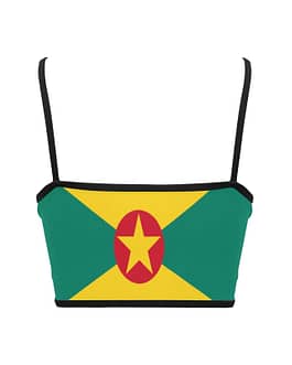 Grenada Flag Women’s Spaghetti Strap Crop Top
