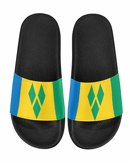 Saint Vincent & The Grenadines Flag Men’s Slide Sandals