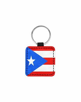 Puerto Rico Flag Square Keycha...
