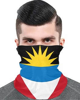 Antigua and Barbuda Flag Multifunctional Dust-Proof Bandana(Filter Compatible)(Pack of 5)
