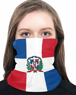 Dominican Republic Flag Multifunctional Dust-Proof Bandana(Filter Compatible)(Pack of 5)