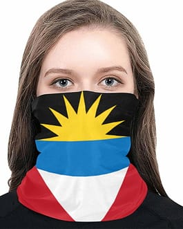 Antigua and Barbuda Flag Multifunctional Dust-Proof Bandana(Filter Compatible)(Pack of 5)