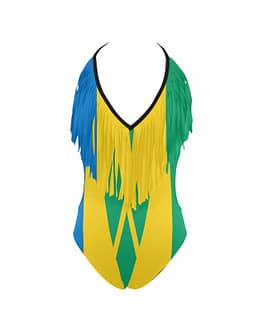 Saint Vincent & The Grenadines Flag Women’s Fringe One Piece Swimsuit