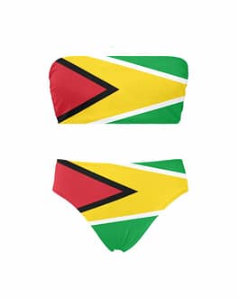 Guyana Flag Chest Wrap Bikini ...