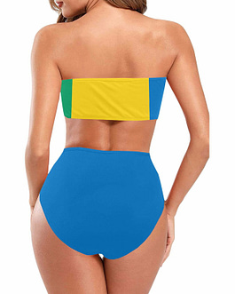 Saint Vincent & The Grenadines Flag Chest Wrap Bikini Swimsuit