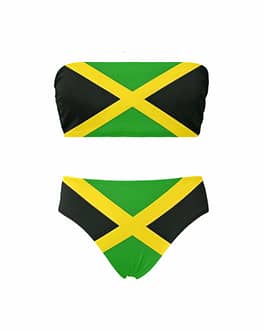 Jamaica Flag Chest Wrap Bikini...