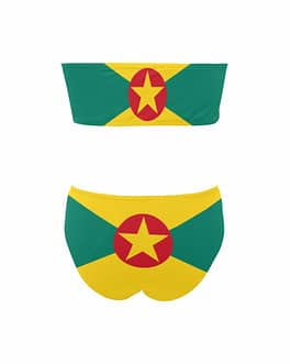 Grenada Flag Chest Wrap Bikini...