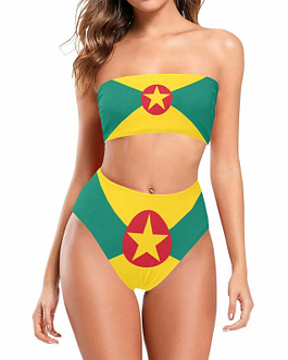 Grenada Flag Chest Wrap Bikini...