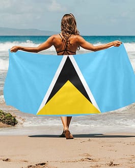 Saint Lucia Flag Beach Towel 3...