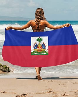 Haitian Flag Beach Towel 32&qu...