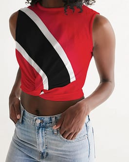 Trinidad and Tobago Flag Women’s Twist-Front Tank
