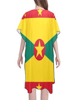 Grenada Flag Mid-Length Chiffo...