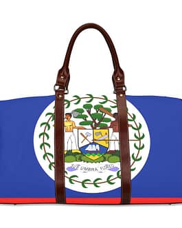 Belize Flag Travel Bag (Brown)