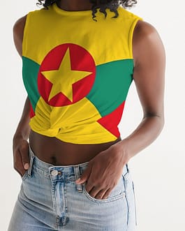 Grenada Flag Twist Front Tank ...