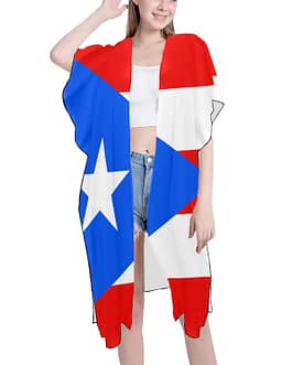 Puerto Rico Flag Mid-Length Ch...