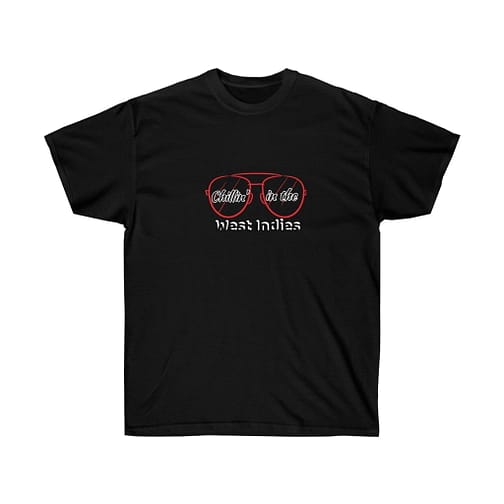 Chillin' In The West Indies Unisex Tee Black