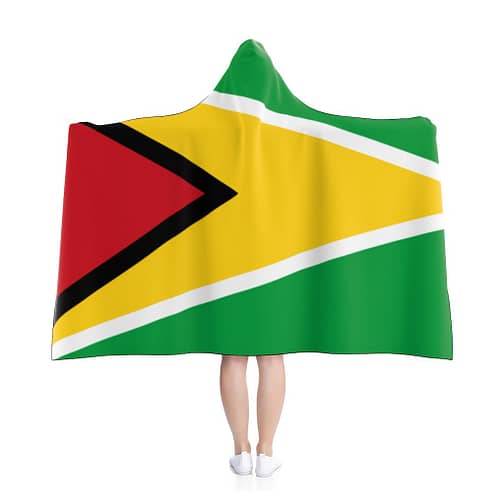Guyana Flag Hooded Adult Blanket by CKC