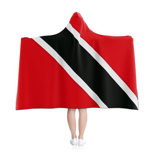Trinidad and Tobago Flag Hooded Adult Blanket by CKC