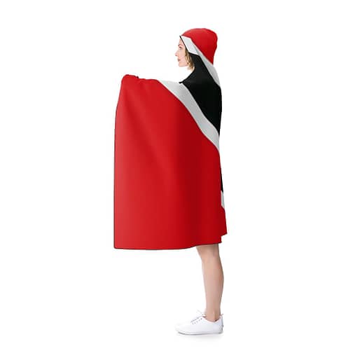 Trinidad and Tobago Flag Hooded Adult Blanket by CKC