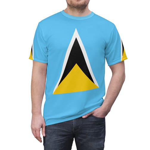 Saint Lucia Flag All Over Print T-shirt