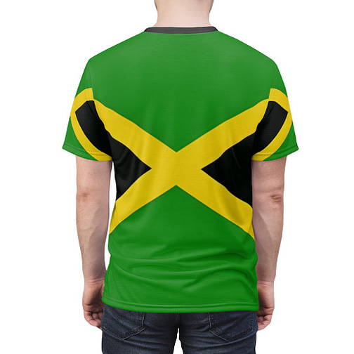 Jamaica Flag All Over Print T-shirt Back
