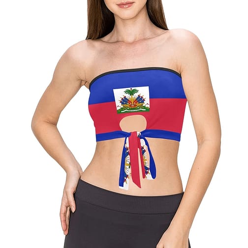 Haiti Flag Bandeau Top