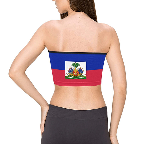 Haiti Flag Bandeau Top