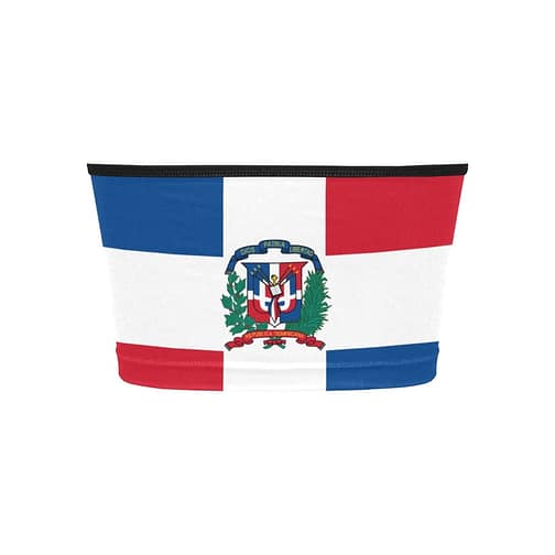 Dominican Republic Flag Women's Tie Bandeau Top