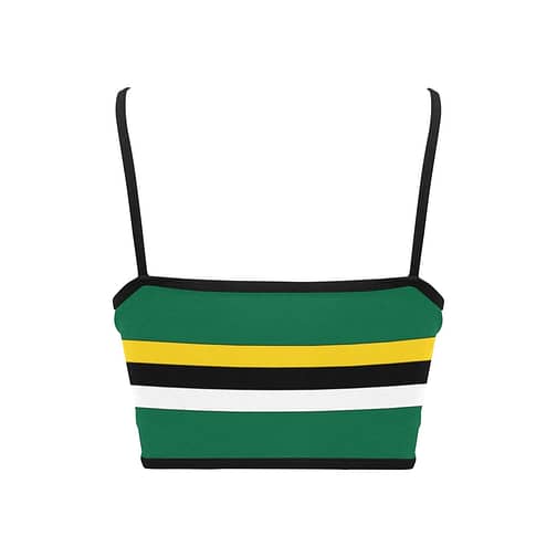 Dominica Flag Women's Spaghetti Strap Crop Top