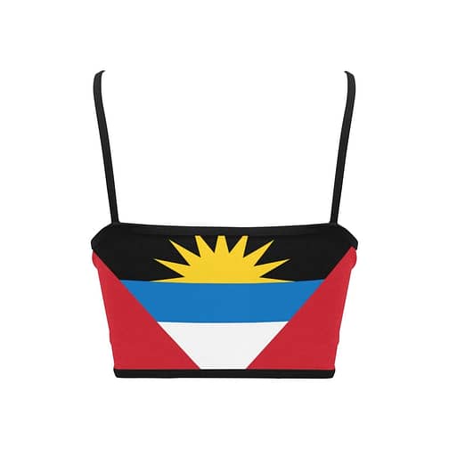 Antigua and Barbuda Flag Women's Spaghetti Strap Crop Top