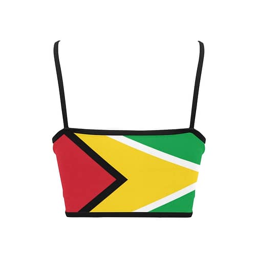Guyana Flag Women's Spaghetti Strap Crop Top