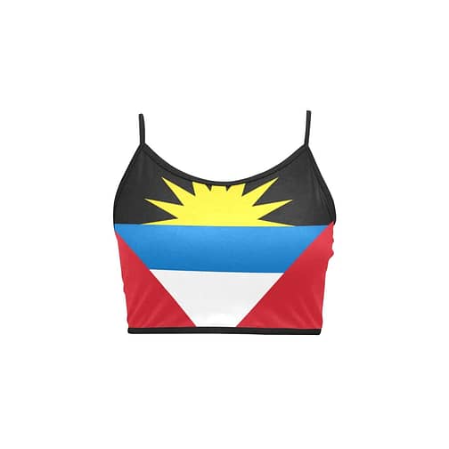 Antigua and Barbuda Flag Women's Spaghetti Strap Crop Top