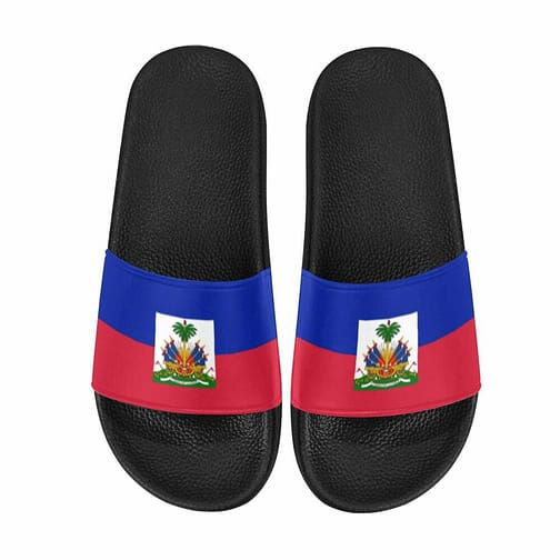 Haiti Flag Men's Slide Sandals