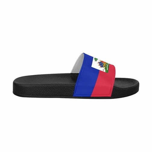 Haiti Flag Men's Slide Sandals