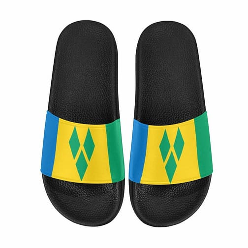 Saint Vincent and the Grenadines Flag Men's Slide Sandals