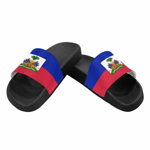 Haiti Flag Men's Slide Sandals