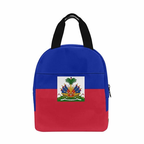 Haitian Flag Insulated Lunch Bag